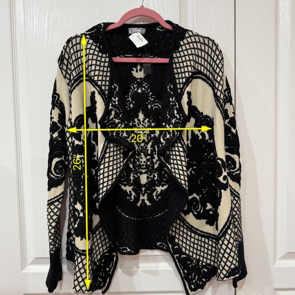 Neiman Marcus Black and Cream Cardigan - Picture 7 of 7